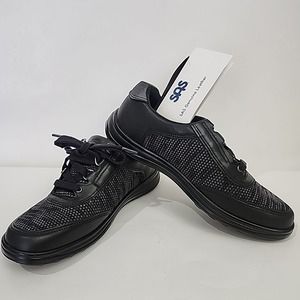 SAS Womens Sporty Lux Black Walking Shoes Black‎ Leather Synthetic Size 6 New
